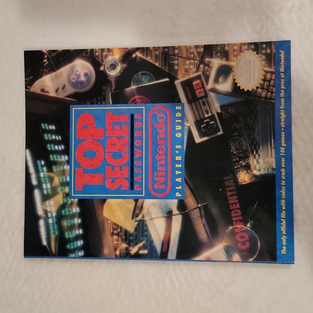 Nintendo Player's Guide Strategy Guide Vintage Book Top Secret Passwords
